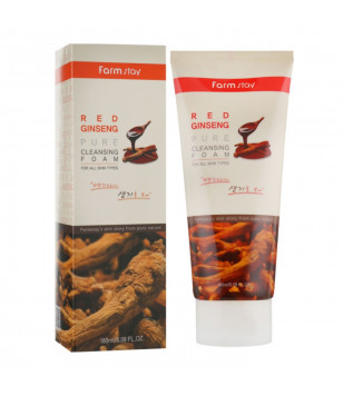 Пінка з екстрактом червоного женьшеню Red Ginseng Pure Cleansing Foam FarmStay, 180  мл