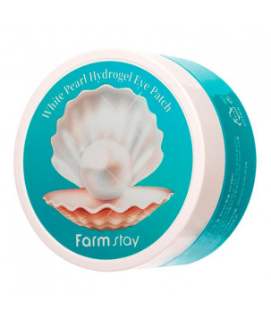 Патчі гідрогелеві з екстрактом перлів White Pearl Hydrogel Eye Patch FarmStay, 60шт