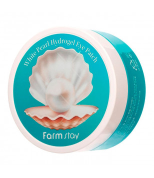 Патчи гидрогелевые с экстрактом жемчуга White Pearl Hydrogel Eye Patch FarmStay, 60шт