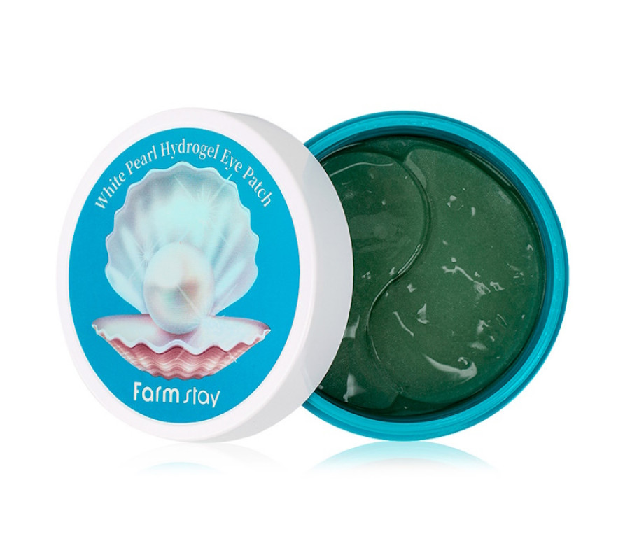 Патчі гідрогелеві з екстрактом перлів White Pearl Hydrogel Eye Patch FarmStay, 60шт
