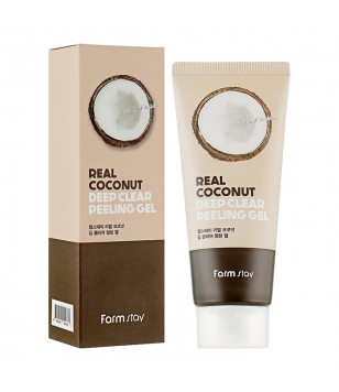 Пілінг-скатка з кокосовою олією Real Coconut Deep Clear Peeling Gel FarmStay, 100 мл