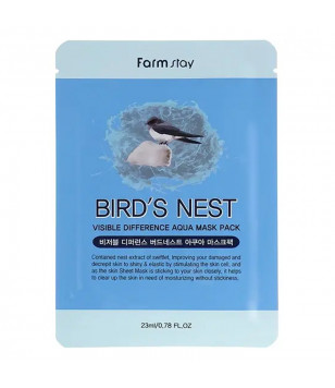 Тканевая маска с экстрактом ласточкиного гнезда Visible Difference Mask Sheet  Farmstay, 23 мл