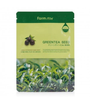 Тканинна маска із натуральним екстрактом насіння зеленого чаю Visible Difference Mask Sheet Farmstay, 23 мл