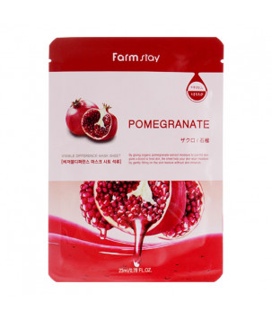 Тканинна маска із натуральним екстрактом гранату Visible Difference Pomegranate Mask FarmStay, 23 мл