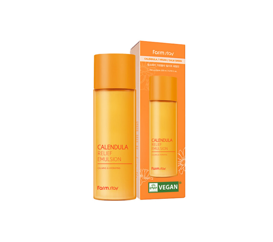 FarmStay Calendula Relief Emulsion — заспокійлива емульсія для обличчя з календули, 200 мл