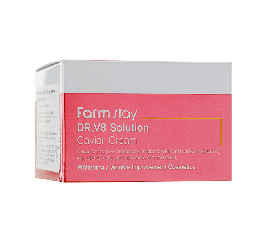 FarmStay Dr-V8 Solution Caviar Cream — крем для лица антивозрастной с коллагеном, 50 мл
