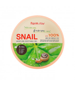 Гель для тела с муцином улитки Snail Moisture Soothing Gel FarmStay, 300 мл