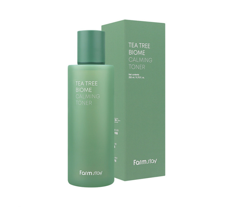 FarmStay Tea Tree Biome Calming Toner — успокаивающий тонер для лица с экстрактом чайного дерева, 200 мл