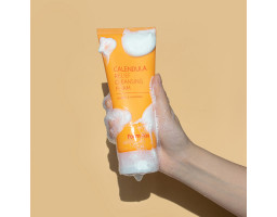 FarmStay Calendula Relief Cleansing Foam — успокаивающая пенка для умывания с календулой, 180 мл