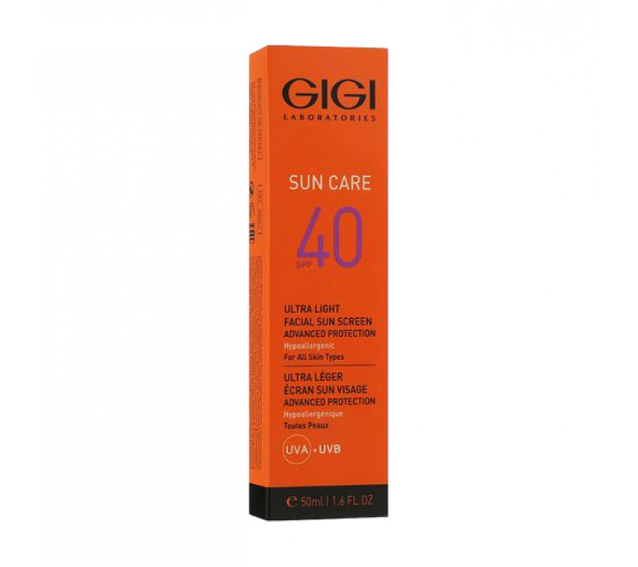 Зволожуюча легка емульсія для обличчя SPF-40 Sun Care Gigi, 50 мл