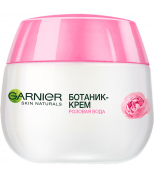 Ботаник-крем для лица для сухой и чувствительной кожи с розовой водой Garnier, 50 мл