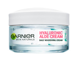 Гіалуроновий алое-крем для сухої та чутливої шкіри обличчя Garnier, 50 мл