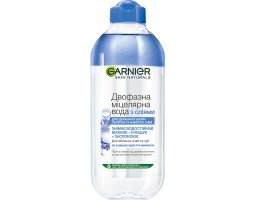 Двофазна міцелярна вода з оліями та волошковою водою для зняття водостійкого макіяжу Garnier, 400 мл