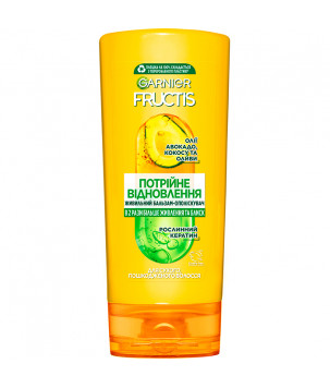 Зміцнюючий бальзам-ополіскувач для сухого волосся "Потрійне Відновлення" Garnier Fructis, 200 мл