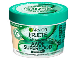 Garnier Fructis Aloe 3 в 1 — маска для нормального та сухого волосся, 390 мл