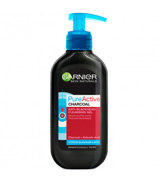 Очищающий гель с углем против черных точек для кожи лица Garnier, 200 мл
