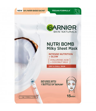 Тканевая маска для лица "Кокос и гиалуроновая кислота" Garnier, 28 г