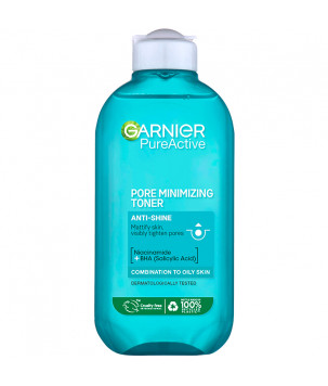 Тонік для зменшення видимості пор та жирного блиску шкіри обличчя Garnier, 200 мл