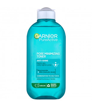 Тонік для зменшення видимості пор та жирного блиску шкіри обличчя Garnier, 200 мл