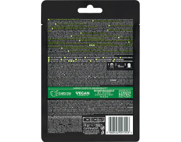 Чорна тканинна маска "Очищувальне вугілля", для шкіри з розширеними порами Garnier, 28 г