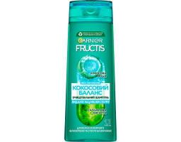 Шампунь для волосся, жирних на коренях і сухих на кінчиках, з кокосовою водою Garnier Fructis, 400 мл