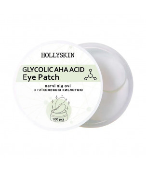 Hollyskin Патчи под глаза с гликолевой кислотой Glycolic AHA Acid Eye Patch, 100 шт