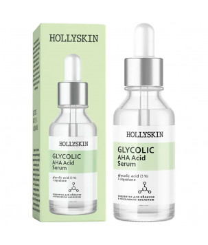 Hollyskin Сироватка для обличчя на основі гліколевої кислоти Glycolic AHA Acid Serum, 30 мл