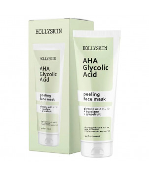 Hollyskin Маска для обличчя з гліколевою кислотою Glycolic AHA Acid Face Mask, 100 мл