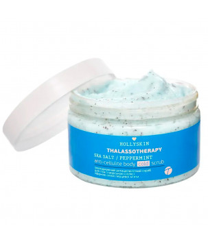 Hollyskin Охолоджувальний антицелюлітний скраб для тіла з морською сіллю й ефірною олією перцевої м'яти Thalas