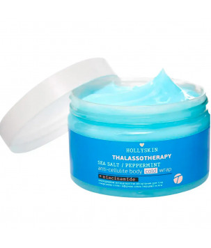 Hollyskin Охолоджувальне антицелюлітне обгортання для тіла з морською сіллю й ефірною олією перцевої м'яти Tha