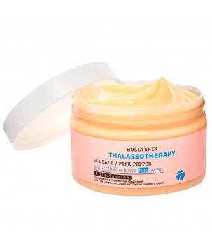 Hollyskin Розі гівальне антицелюлітне обгортання для тіла з морською сіллю й екстрактом рожевого перцю Thalass