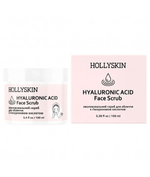 Hollyskin Скраб для лица с гиалуроновой кислотой Hyaluronic Acid Face Scrub, 100 мл