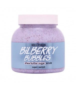 Hollyskin Цукровий скраб з олією ши і перлітом Bilberry Bubbles, 350 г