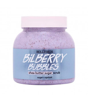Hollyskin Цукровий скраб з олією ши і перлітом Bilberry Bubbles, 350 г