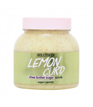 Hollyskin Цукровий скраб з олією ши і перлітом Lemon Curd, 350 г