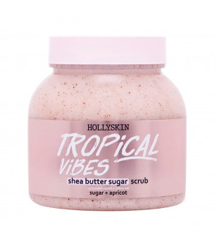 Hollyskin Цукровий скраб з олією ши і перлітом Tropical Vibes, 350 г