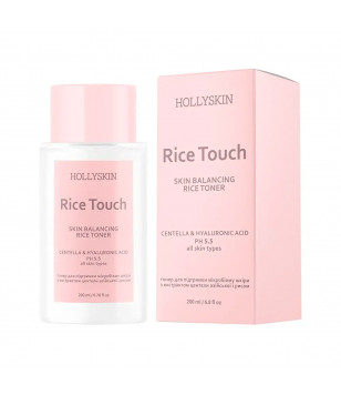 Hollyskin Тонер для поддержания микробиома кожи с экстрактом центеллы азиатской и рисом Rice Touch,