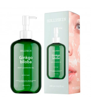 Hollyskin Глибоко очищувальна гідрофільна олія з екстрактом гінкго білоба Ginkgo Biloba Deep Cleansing Oil, 20