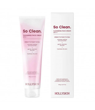 Hollyskin Крем для щоденного очищення шкіри обличчя з екстрактом камелії і рисом So Clean, 100 мл