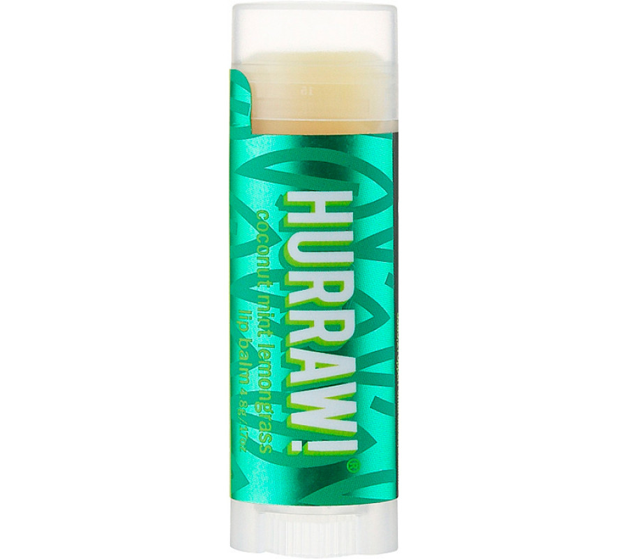 Бальзам для губ Hurraw! Pitta Lip Balm (Coconut, mint, lemongrass), 4,8 г