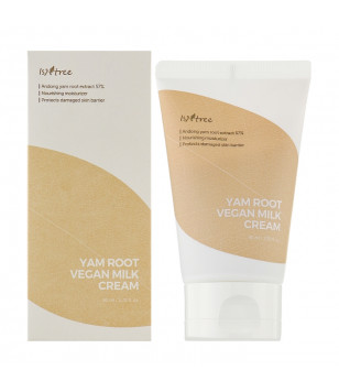 Крем увлажняющий с корнем дикого ямса Yam Root Vegan Milk Cream IsNtree, 80 мл