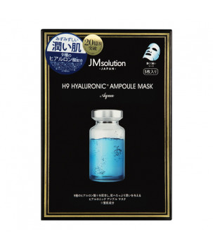 Тканинна маска для обличчя з гіалуроновою кислотою Japan H9 Hyallronic JMsolution, 5*30г