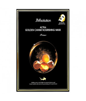 Тканинна маска із золотом та ікрою Active Golden Caviar Nourishing Mask Prime JMsolution, 10 шт