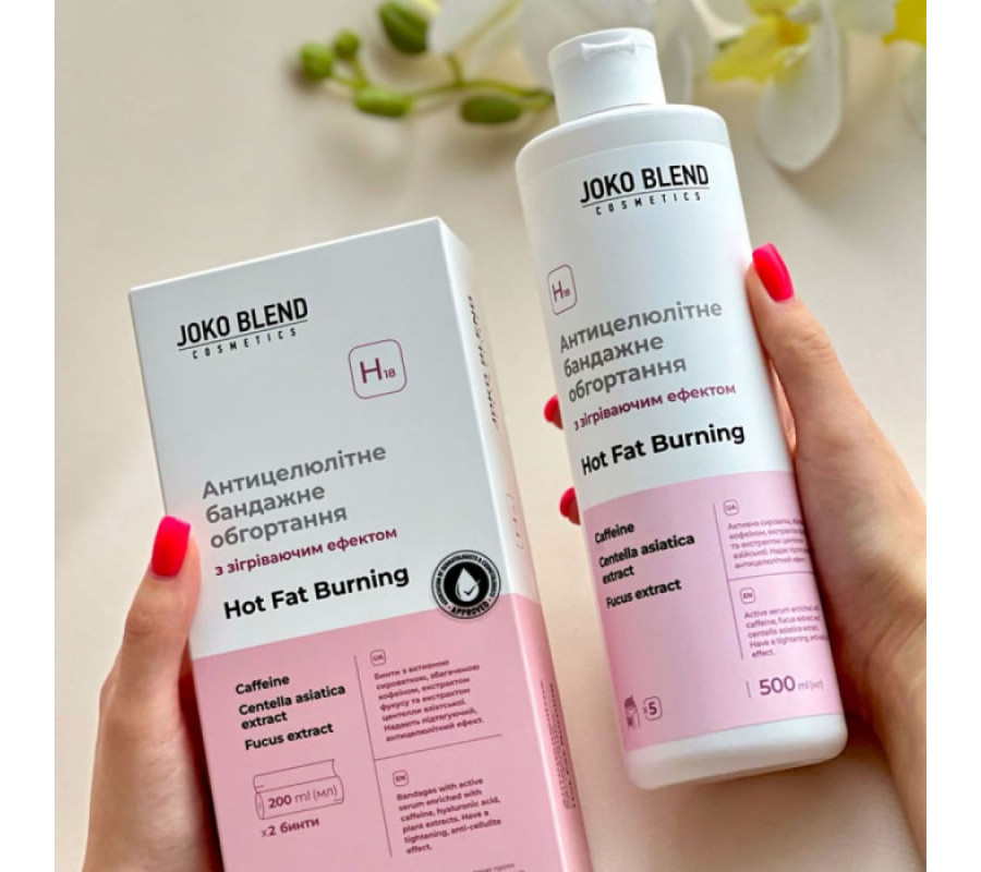 Сироватка для антицелюлітного бандажного обгортання з зігріваючим ефектом Joko Blend, 500 мл