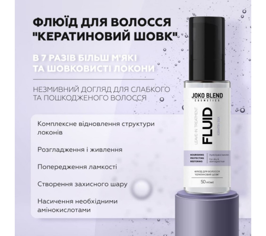 Флюїд для волосся Кератиновий шовк Joko Blend, 50 мл