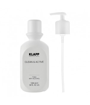 Тонік для обличчя Clean & Active Tonic with Alcohol KLAPP, 1000 мл