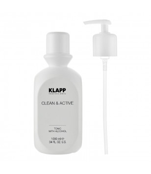 Тоник для лица Clean & Active Tonic with Alcohol KLAPP, 1000 мл