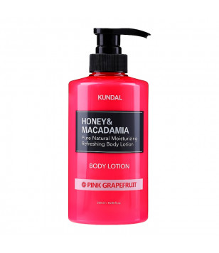 Лосьон для тела с ароматом розового грейпфрута Honey & Macadamia Pink Grapefruit Kundal, 500 мл