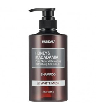 Шампунь для волос "Белый мускус" Honey & Macadamia Shampoo White Musk KUNDAL, 500 мл