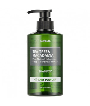 Шампунь "Baby Powder" Tea Tree & Macadamia Deep Cleansing Shampoo KUNDAL, 500 мл